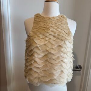 Elegant Layered Beige Tank Top